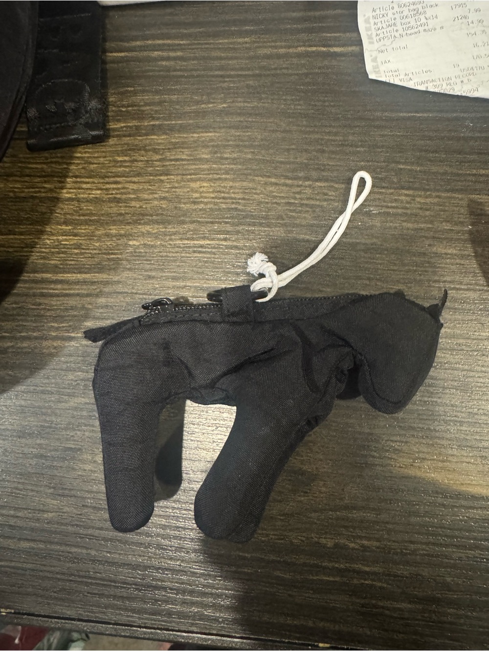 BAGGU Black Plush Horse Pouch bag - Picture 2 of 3